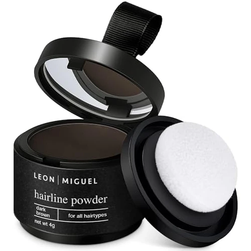 Offerta a tempo: Leon Miguel® Hair Line Powder – Correttore/approccio Puder | per capelli e capelli su crescita attraverso Shadow Make Up | Resistente all' acqua (marrone scuro) - 0.00% da 16.47 € a 16.47 €
