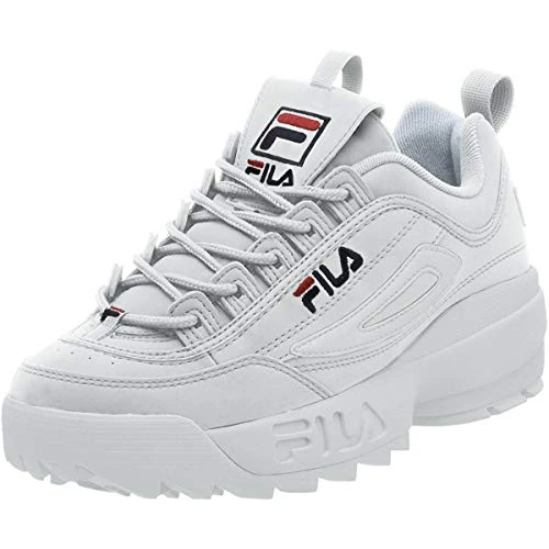 Offerta a tempo: FILA DISRUPTOR LOW Scarpe sportive da uomo, Bianco Blu Marino Rosso — 40% da 100,00 € a 60,21 €