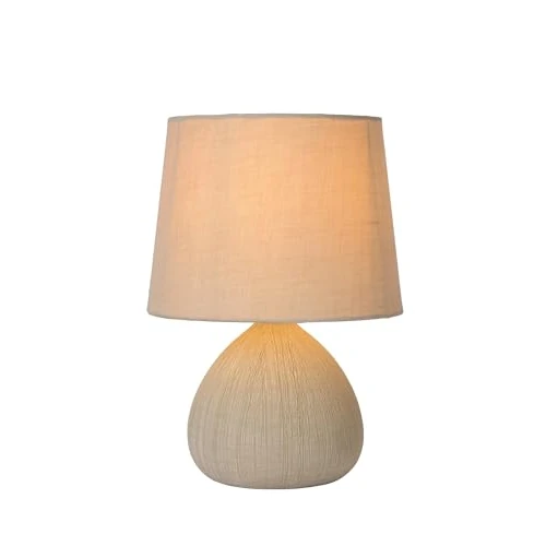 Offre limitée : LUCIDE RAMZI - Lampe de table - Ø 18 cm - 1xE14 - Crème de 33.18 € à 24.95 € (25% de remise)