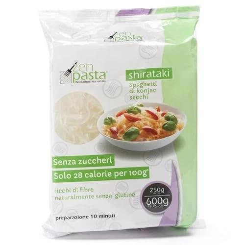 Offerta a tempo: Zen Pasta Shirataki Spaghetti Konjac secchi - Spaghetti Shirataki a basso contenuto calorico - Senza glutine e ricchi di fibre - 250g - 22% da 8.90 € a 6.93 €