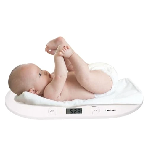 Offerta a tempo: Grundig Bilancia Neonato Digitale - Precisione 10 Grammi - Max 20 Chili - Bilancia Pesapersone Digitale Funzione Tara - Neonato Accessori Utili Bilanciamo - Bianco - 0.00% da 32.99 € a 32.99 €