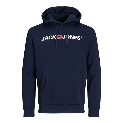 Limited-time offer: JACK & JONES Men's Jjecorp Logo Sweat Hood Noos Hoodie, Blue (Navy Blazer Detail:Reg Fit), Small from 28.00 GBP to 21.28 GBP (save 24%)