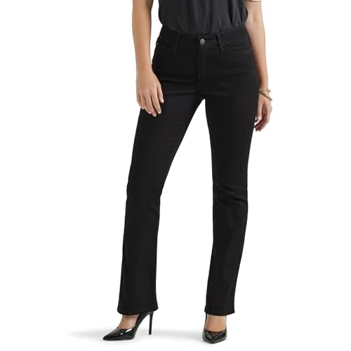 Lee Women's Ultra Lux Comfort with Flex Motion Bootcut Jean, Black, 18 US