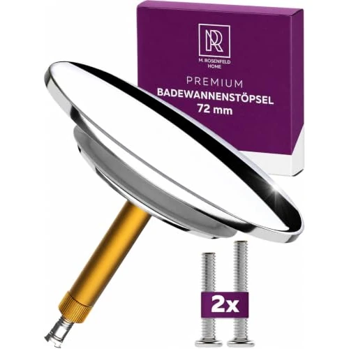Oferta limitowana: M Rosenfeld Home Uniwersalny korek do wanny Ø 72 mm – chrom, z mosiądzu, z podwójną uszczelką – nierdzewny, dokładnie dopasowany z 19.99 zł na 19.99 zł (oszczędź 0.00%)