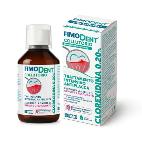 Oferta limitada: Fimodent enjuague bucal - Clorhexidina 0,20% con SPDD (Sistema de protección de discromia dental) y agradable sabor a menta - Tratamiento antiplaca y antibacteriano prolongado - 200ml de 8.10 € a 8.10 € (ahorro 0.00%)