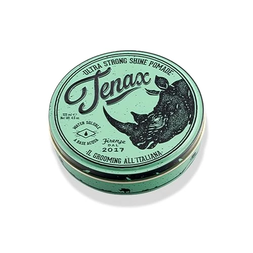 Offre limitée : Tenax Pommade brillante ultra forte, 125 ml, pommade wasserbasierte für men verleiht super fest Halt & Stark Glanz, leicht auszuwaschendes Haarwachs mit markantem Duft de 14.91 € à 14.91 € (0.00% de remise)