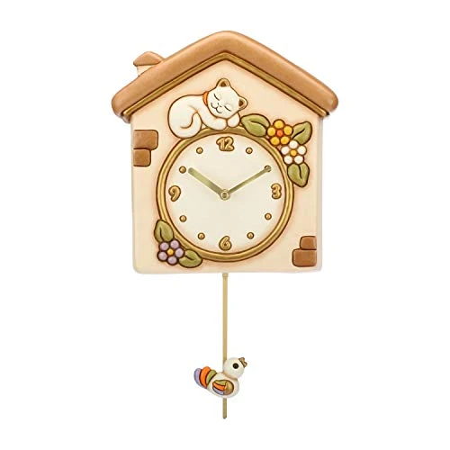 Offre limitée : THUN ® - Pendule Chat et Oiseau de 120.02 € à 120.02 € (0.00% de remise)