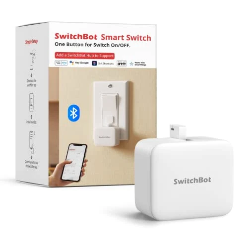 Oferta limitada: SwitchBot Smart Switch Button Pusher - Bluetooth App o Control de Temporizador, Fácil de Usar con 3 Modos, Necesita SwitchBot Hub para ser Compatible con Alexa, Google Assistant, Siri, IFTTT (Blanco) de 35.00 EUR a 25.49 EUR (ahorro 27%)