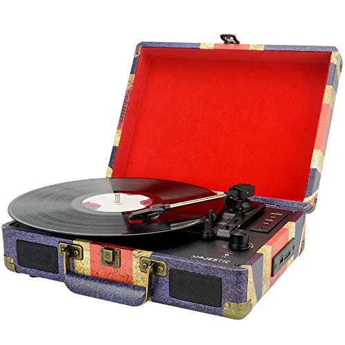 Begrenztes Angebot: New Majestic TT-43 BT/USB/SD/AX Plattenspieler (Plattenspieler mit Riemenantrieb, Blau, Rot, Weiß, 33,45,78 RPM, Digital, Keramik Stereo, SD) von 95.56 EUR auf 95.56 EUR (Rabatt 0%)