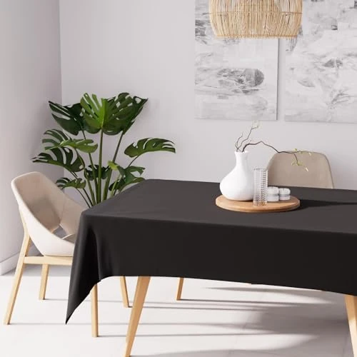 Offerta a tempo: Soleil d'ocre, Alix Tovaglia rettangolare antimacchia, Poliestere, Nero, 160x270 cm - 27% da 19.50 € a 14.26 €
