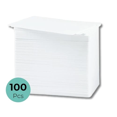 Offerta a tempo: Double Dragon, 100 Carte d'identità aziendale in PVC bianco premium, CR80, 30 Mil (760 micron) - Adatto per Stampanti di carte d'identità Zebra Magicard Evolis Fargo Datacard NiSCA (86 x 54mm) - 10% da 27.52 € a 24.80 €