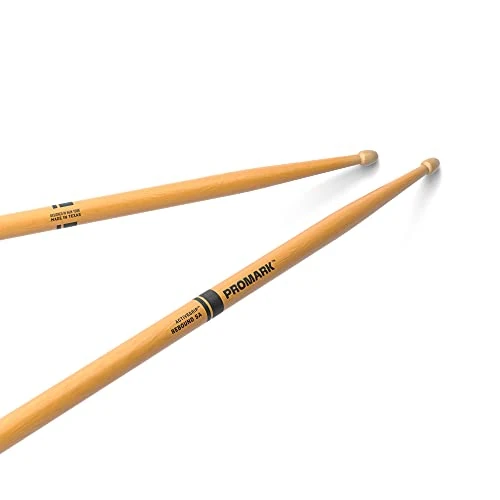 Offerta a tempo: ProMark Bacchette Batteria - Rebound 5A Drum Sticks - ActiveGrip - Diventa più aderente con il sudore delle mani - Finitura Active Grip, Punta di ghianda, Legno di hickory - 1 Coppia - 7% da 20.50 € a 18.97 €