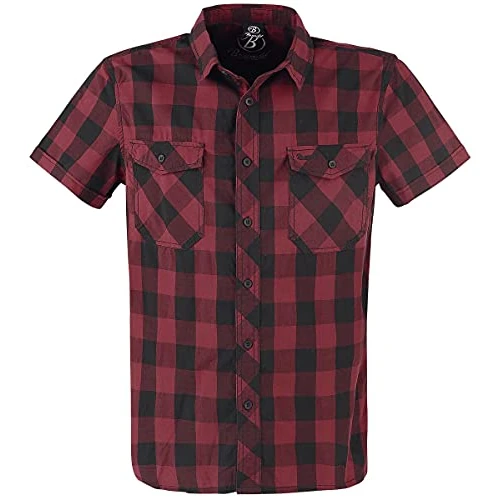 Offerta a tempo: Brandit Roadstar Uomo Camicia Maniche Corte Nero/Rosso 5XL 100% Cotone Regular - 0.00% da 24.72 € a 24.72 €