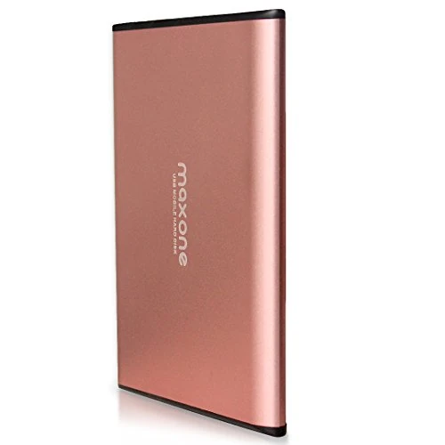 Maxone 500GB Ultrasottile Hard Disk Esterno Portatile da 2,5"da USB3.0 HDD Storage per PC, Mac, Desktop, Laptop, MacBook, Chromebook, Xbox One, Xbox 360, PS4, PS4 PRO,TV (rosa)