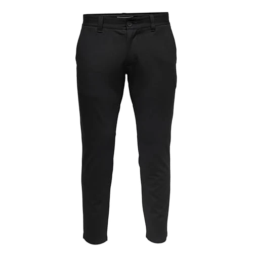 ONLY & SONS Men's Onsmark Pant Gw 0209 Noos Trouser, Black (Black Black), W34/L32 (Manufacturer Size: 34)