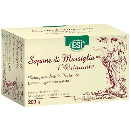 Offerta a tempo: ESI - Sapone di Marsiglia Solido, l'Originale, Idrata, Nutre e Lenisce la Pelle, Azione Protettiva della Cute, Dermatologicamente Testato, Senza Profumi e Coloranti, 200 g - 29% da 6.50 € a 4.59 €