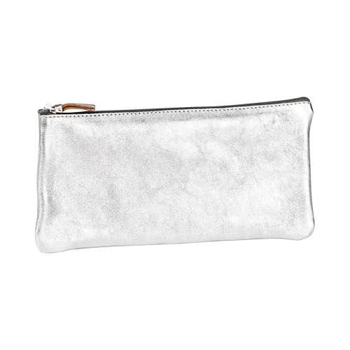 Tijdelijke aanbieding: Clairefontaine 8701C Etui (met parelmoereffect plat, 22 x 11 cm, praktisch en robuust, van leer), 1 stuk, zilver van 21.74 € naar 15.74 € (28% korting)