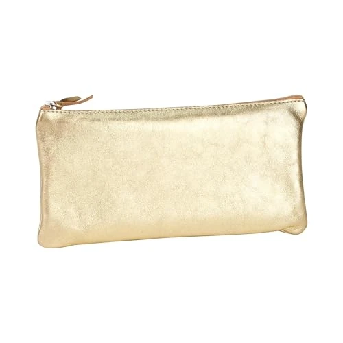 Offerta a tempo: Clairefontaine 8705C Trousse piatta in vera pelle, color Oro - 39% da 20.58 € a 12.64 €