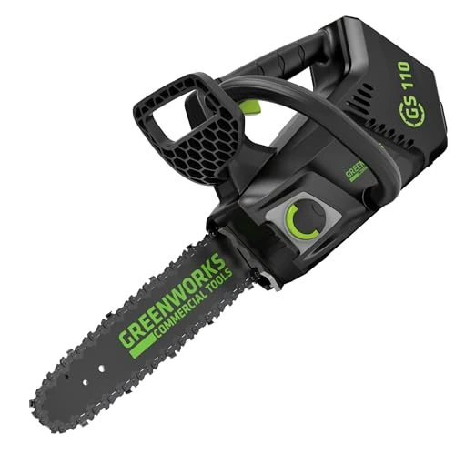 Offerta a tempo: Greenworks GD40TCS Motosega a Batteria con Impugnatura Superiore, Motore Brushless, Lunghezza Barra 25cm, Velocità Catena 12m/s, 2,4kg, Auto-Lubrificante, SENZA Batteria 40V e Caricabatterie - 30% da 199.99 € a 139.99 €