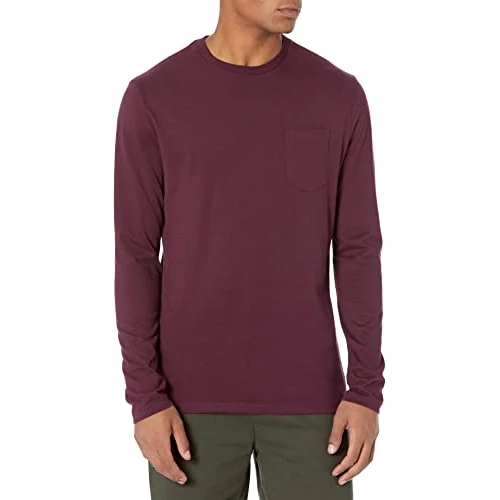 Offre limitée : Amazon Essentials T-Shirt à Manches Longues Coupe Ajustée Homme, Bordeaux, S de 12.00 € à 12.00 € (0.00% de remise)