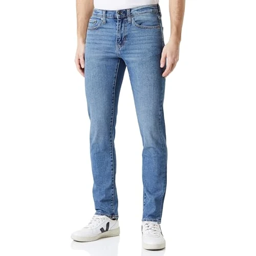 Offerta a tempo: Amazon Essentials Jeans Elasticizzati, Vestibilità Atletica - colori fuori produzione Uomo, Delavé Chiaro, 31W / 29L - 3% da 24.44 € a 23.72 €