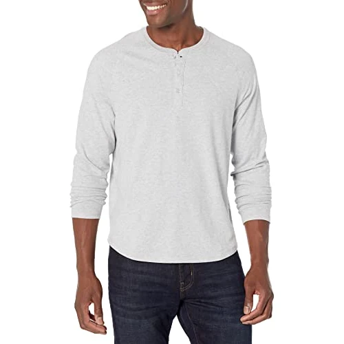 Tijdelijke aanbieding: Amazon Essentials heren Henley-shirt met normale pasvorm en lange mouwen (verkrijgbaar in grote en lange maten) van 17.99 EUR naar 17.99 EUR (korting 0%)