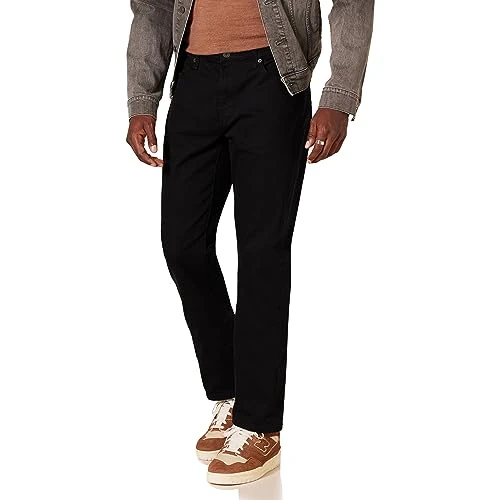 Limitiertes Angebot: Amazon Essentials Herren Slim-Fit-Jeans - Auslauffarben, Schwarz, 33W / 30L von 15.67 EUR auf 15.67 EUR (Spare 0%)
