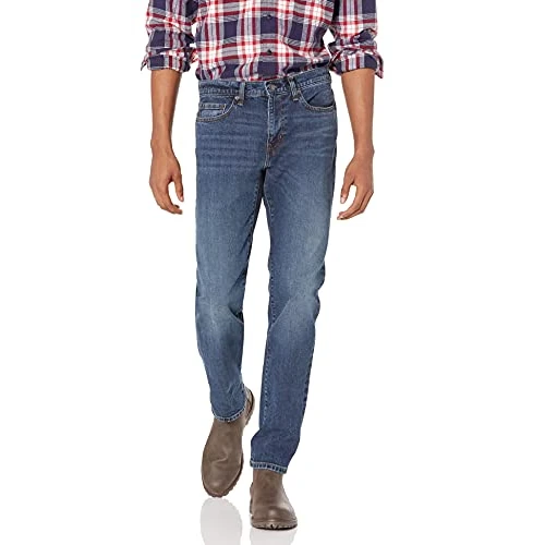 Amazon Essentials Męskie Jeansy slim fit, Średni sprany, 42W / 29L