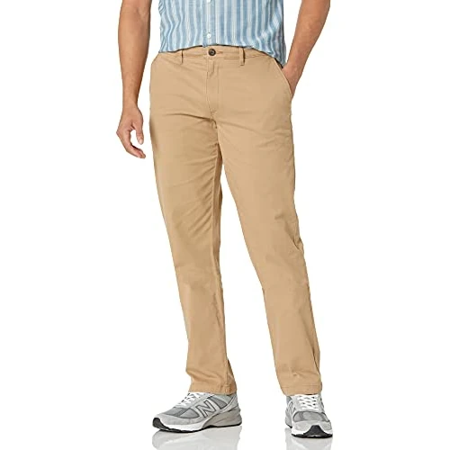 Oferta limitada: Amazon Essentials Pantalón chino elástico de corte recto y estilo informal Hombre, Marrón Seta, 38W / 34L de 24.90 € a 19.73 € (ahorro 21%)