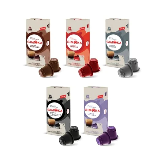 Gimoka Coffee Capsules - Nespresso Compatible Coffee Pods | Variety Pack Flavoured Selection - 10 x 10 Pack (100 Pods)
