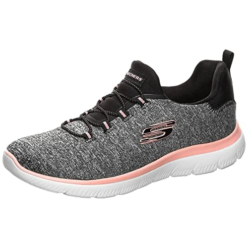 Skechers Donna Summits Quick Getaway Scarpe da ginnastica, Black Coral, 36.5 EU
