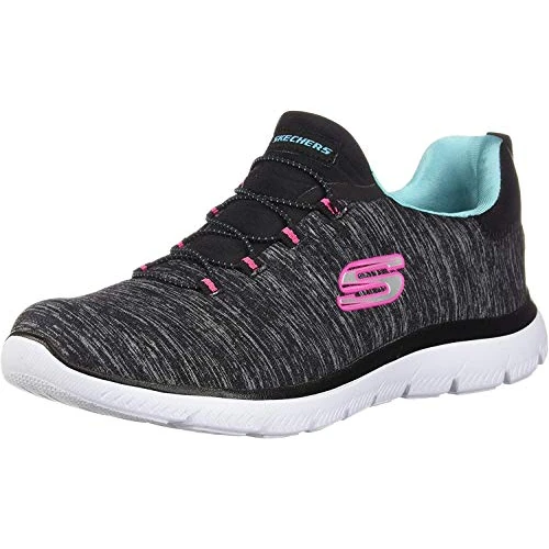 Oferta limitada: Skechers Mujer Summits Quick Getaway Zapatillas, Black Light Blue, 38.5 EU de 69.95 € a 69.95 € (ahorro 0.00%)