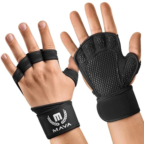 Limited-time offer: Mava Sports Ventilated Workout Gloves with Integrated Wrist Wraps and Full Palm Silicone Padding Extra Grip & No Calluses. Perfect for Weight Lifting, Powerlifting, Pull Ups, Cross Training, WODs from 25.02 £ to 25.02 £ (save 0.00%)