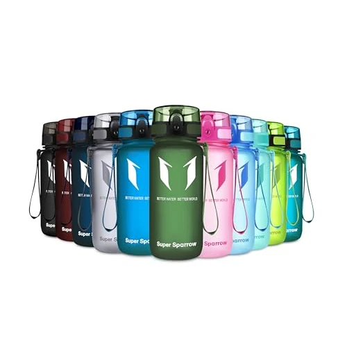 Offerta a tempo: Super Sparrow Borraccia Sportiva & Bottiglia Bambini Senza Perdite - 350ml Borraccia Scuola - Senza BPA — 15% da 10,95 € a 9,30 €