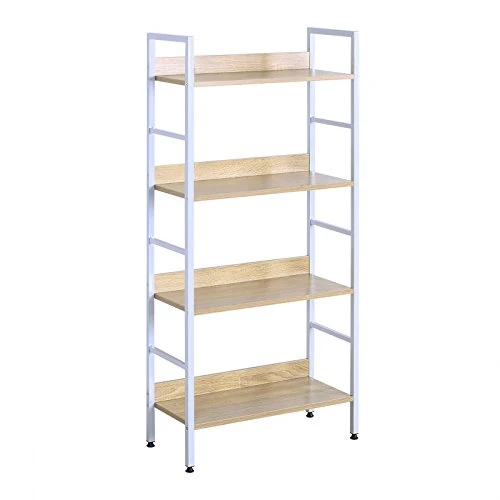 Offerta a tempo: WOLTU Libreria per Studio Ufficio Scaffale a 4 Ripiani Mensole in Legno Fioriera Porta Piante RGB9304hei - 40% da 69.99 € a 42.32 €