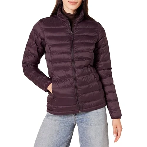 Limited-time offer: Amazon Essentials Women's Lightweight long-sleeved, water-resistant, packable puffer jacket (available in plus size), Burgundy, L from 37.70 £ to 29.90 £ (save 21%)