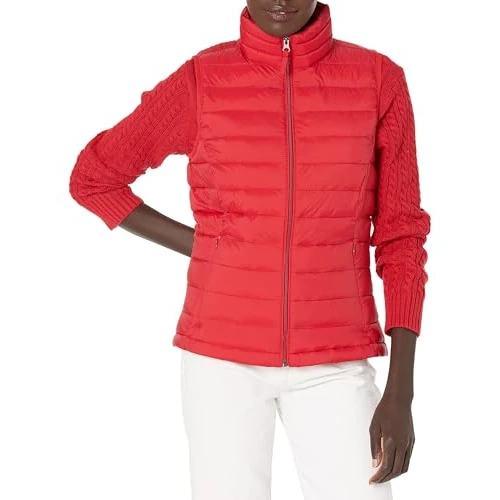 Offerta a tempo: Amazon Essentials Piumino Smanicato Ripiegabile Impermeabile Leggero Donna, Rosso, S - 0.00% da 12.92 € a 12.92 €