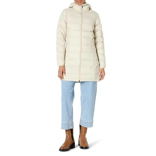 Limited-time offer: Amazon Essentials Women's Lightweight Water-Resistant Packable Hooded Puffer Jacket (Available in Plus Size), Stone, S from 18.99 £ to 17.09 £ (save 10%)