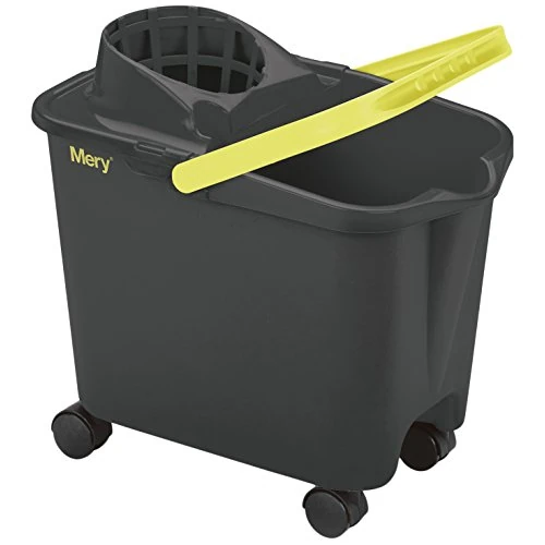 Offerta a tempo: Mery | Secchio per mocio | Secchio con ruote girevoli | Secchio con gocciolatoio grande | Massima resistenza | Grigio | Capacità 14 litri - 57% da 25.95 € a 11.03 €