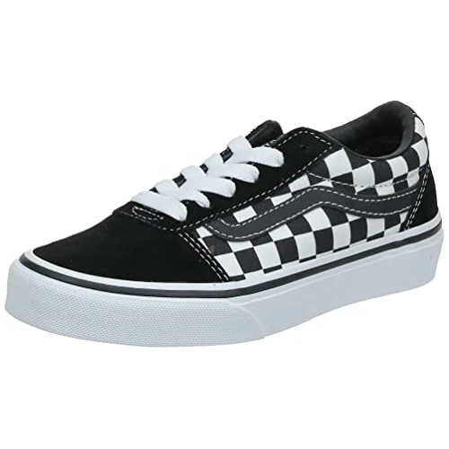 Limitiertes Angebot: Vans Jungen Ward Suede/Canvas Sneaker, Schwarz Checker Black True White Pvj, 33 EU von 55.00 EUR auf 31.89 EUR (Spare 42%)
