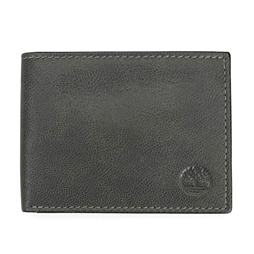 Offre limitée : Timberland Portefeuille de sécurité pour homme en cuir véritable avec blocage RFID - gris - Taille unique de 29.46 € à 29.46 € (0.00% de remise)