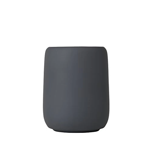 Offerta a tempo: blomus SONO - Portaspazzolino in ceramica, grigio Magnet, soft-touch, per spazzolino e dentifricio (altezza x larghezza x profondità: 10 x 8 x 8 cm, diametro: 8 cm, formato: 300 ml, 69041) - 3% da 19.95 € a 19.29 €