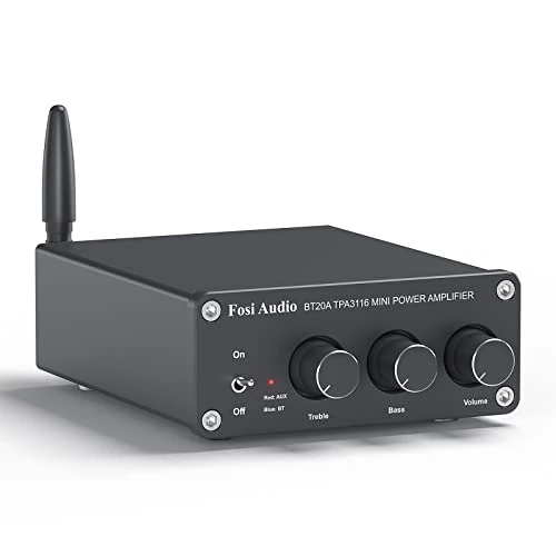 Oferta limitada: Fosi Audio BT20A Amplificador Bluetooth, 100W x 2 Mini Stereo 2CH Amp Clase D, con Chips TPA3116 y Controles de Agudos de Graves para Audio Doméstico Altavoces de Escritorio Pasivos al Aire Libre de 79.99 € a 79.99 € (ahorro 0.00%)