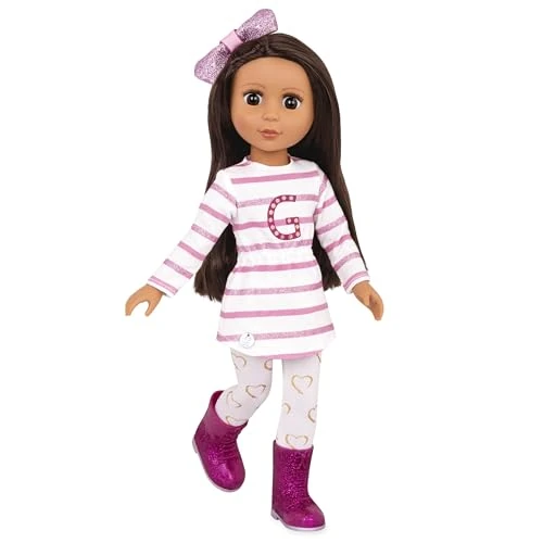Glitter Girls Sarinia Doll - Muñeca móvil de 36cm con Ropa, Accesorios y Pelo Largo para peinar - Juguete a Partir de 3 años (6 Piezas)