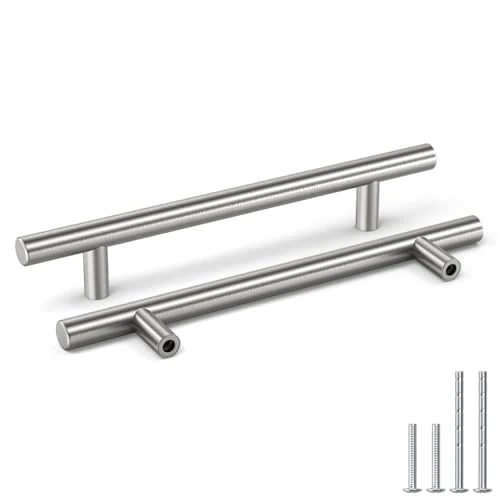 Offerta a tempo: 15 Maniglie a barra per Armadio da cucina in acciaio INOX, a T, cave, viti incluse - 0.00% da 24.99 € a 24.99 €