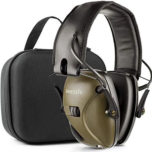 Offerta a tempo: AWESAFE Cuffie Antirumore Protezione Dell'udito Cuffie Poligono Tiro Elettronico, NRR 24dB, Ideale per il Tiro e la Caccia, Fornito con custodia rigida per il trasporto - 0.00% da 50.98 € a 50.98 €