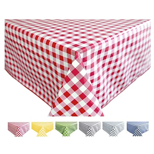 Tijdelijke aanbieding: Wasdoek tafelkleed, afwasbaar, rechthoekig, 140 x 180 cm, geruit, rood van 11.50 € naar 11.50 € (0.00% korting)