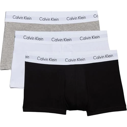 Offerta a tempo: Calvin Klein Uomo Pantaloncini Boxer Vita Bassa Confezione da 3 Intimo, Multicolore (Black/White/Grey Heather), XL - 42% da 44.90 € a 25.99 €