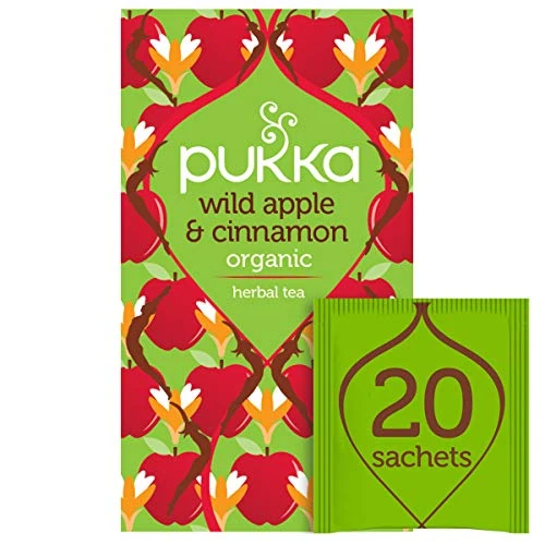 Offerta a tempo: Pukka Tisane, Wild Apple & Cinnamon, Tisana Biologica Con Mela Selvatica e Cannella, Con Ingredienti 100% Naturali, Per Ogni Momento della Giornata, 20 Filtri - 0.00% da 5.87 € a 5.87 €