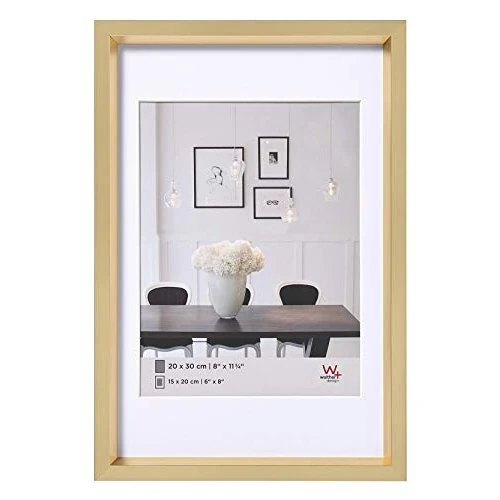 Begrenztes Angebot: walther design Bilderrahmen gold 30 x 40 cm mit Passepartout, Steel Style Kunststoffrahmen ES040G von 14.27 EUR auf 14.27 EUR (Rabatt 0%)